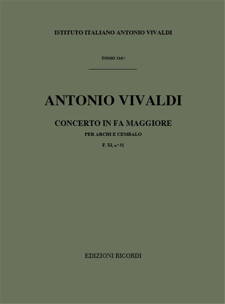 Sinfonie Per Archi E B.C.: In Fa Rv 137